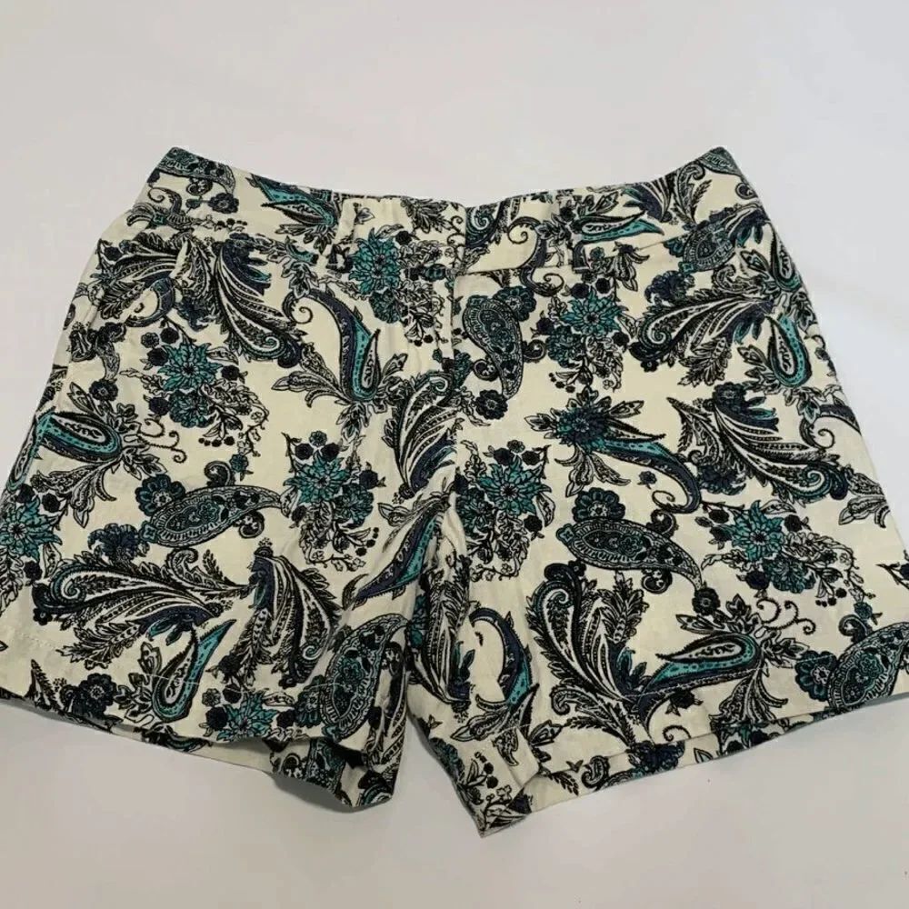 Ann Taylor LOFT Paisley Linen Chino Short